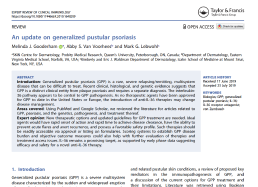 An Update on Generalized Pustular Psoriasis – Article